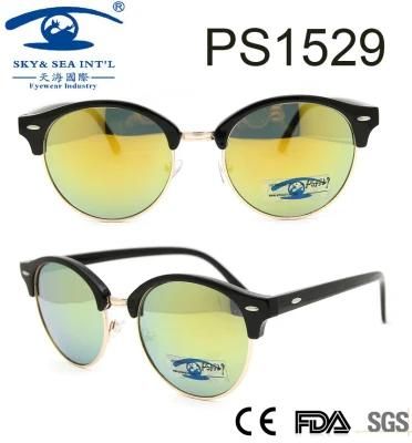 High Quality Classical Style Frame Plastic Sunglasses (PS1529)