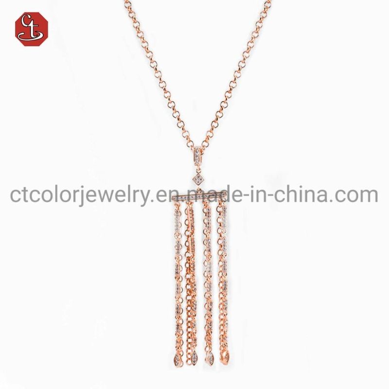 OEM Fashion Jewelry 925 Sterling Silver Necklace Silver Pendant Jewelry Chain Necklace for Women