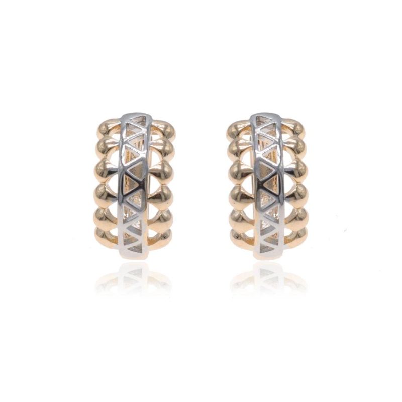Two-Tone Gold-Plated Fashion Earrings 2021 Glamorous Female Earrings