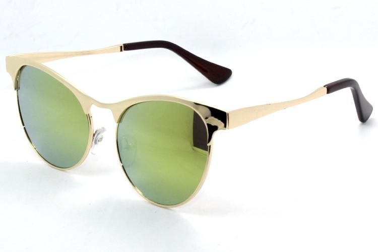 High Quality Roundish Mirror Lens Metal Sunglasses Unisex Sunglasses