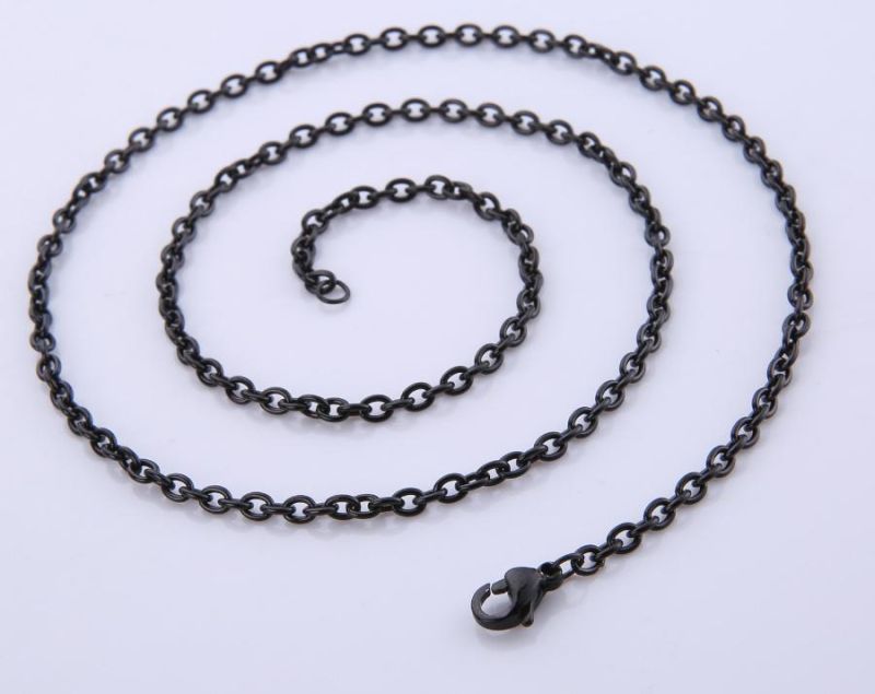 Wholesale New Fashion Rose Gold Plated Silver Cable Chain Jewellery Bracelet Fancy Jewelry Necklace for Lady Accessories Design