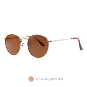 Metal New Fashion Sunglasses, Semi Round Frame M6002-01