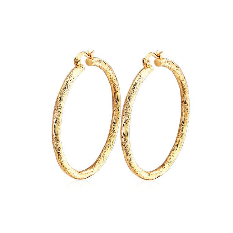 2020 Wholesale Women Fashion Fancy Earring Design 18K Gold Hoop Earings for Women