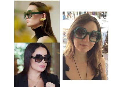 Hexagon Shape Acetate Sunglasses UV400 Cr39 Lens Fashion Premium Shades Custom Logo Sunglasses