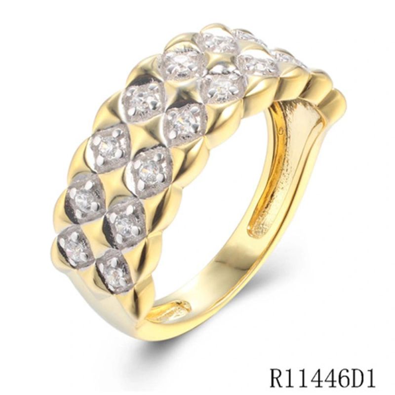 925 Sterling Silver Creative Fashion CZ Ring for Wholesale