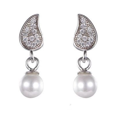 925 Silver Fashion Drop Earring with White Shell Pearl