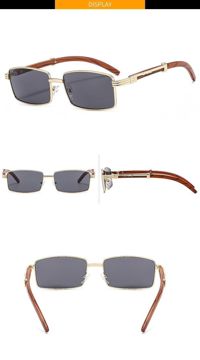 New Metal Small Square Sunglasses Sunscreen Sunglasses