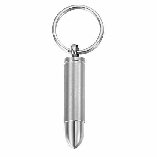 Bullet Cremation Jewelry Keychain to Put Ash
