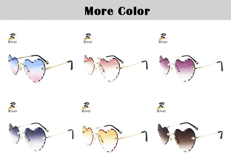 Loving Ready Custom Logo Trimmed Frameless Women Sunglasses
