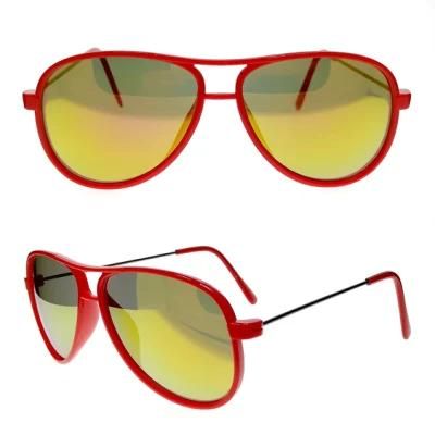 Pilot Style Kids Sunglasses with Metal Temple