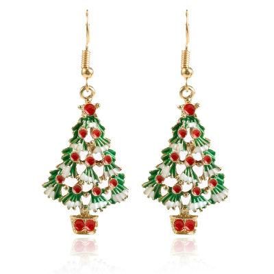 Fashion Jewelry for Christmas Holiday Tree Shape with Enamel Stud Earrings