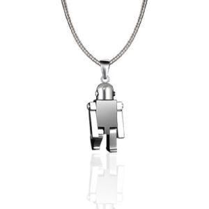 2021 Fashion Stainless Steel Hip Hop Robot Necklace for Men