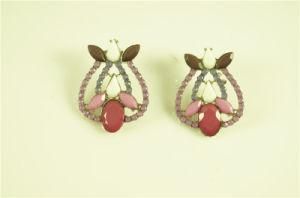 Alloy Earring with Acrylic Stone