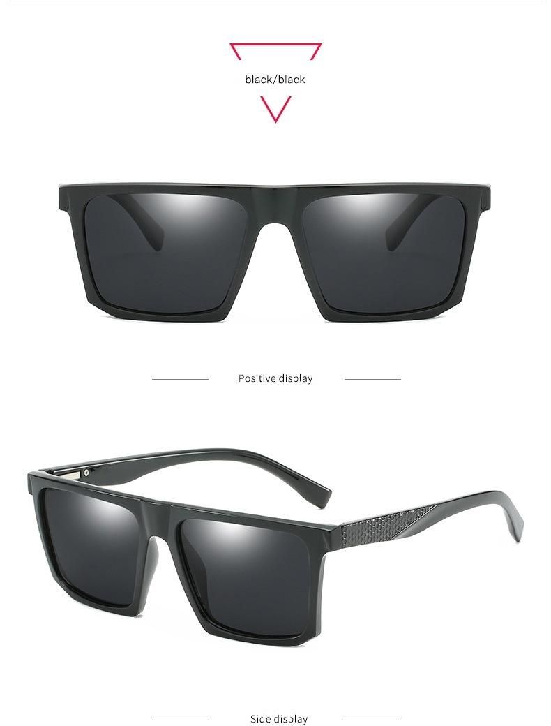 Alloy Frame One-Piece Anti UV Polarized Lens Tr90 Flexible Temple Fashion Sunglasses