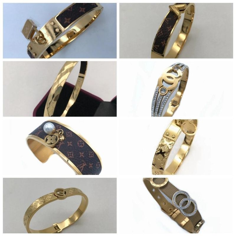 Quality Chinese Factory 316L Stainless Steel Jewelry 18K Gold Ladies Stainless Steel Bracelet 2022