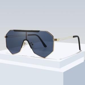 Fashionable and Cool Polygonal One-Piece Sunglasses