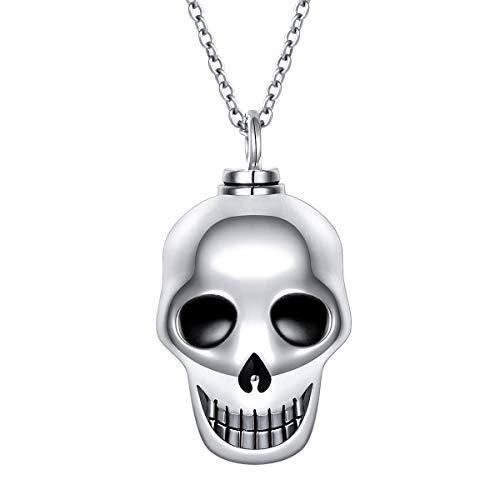 Gothic Jewelry Skull Necklace Ash Pendant