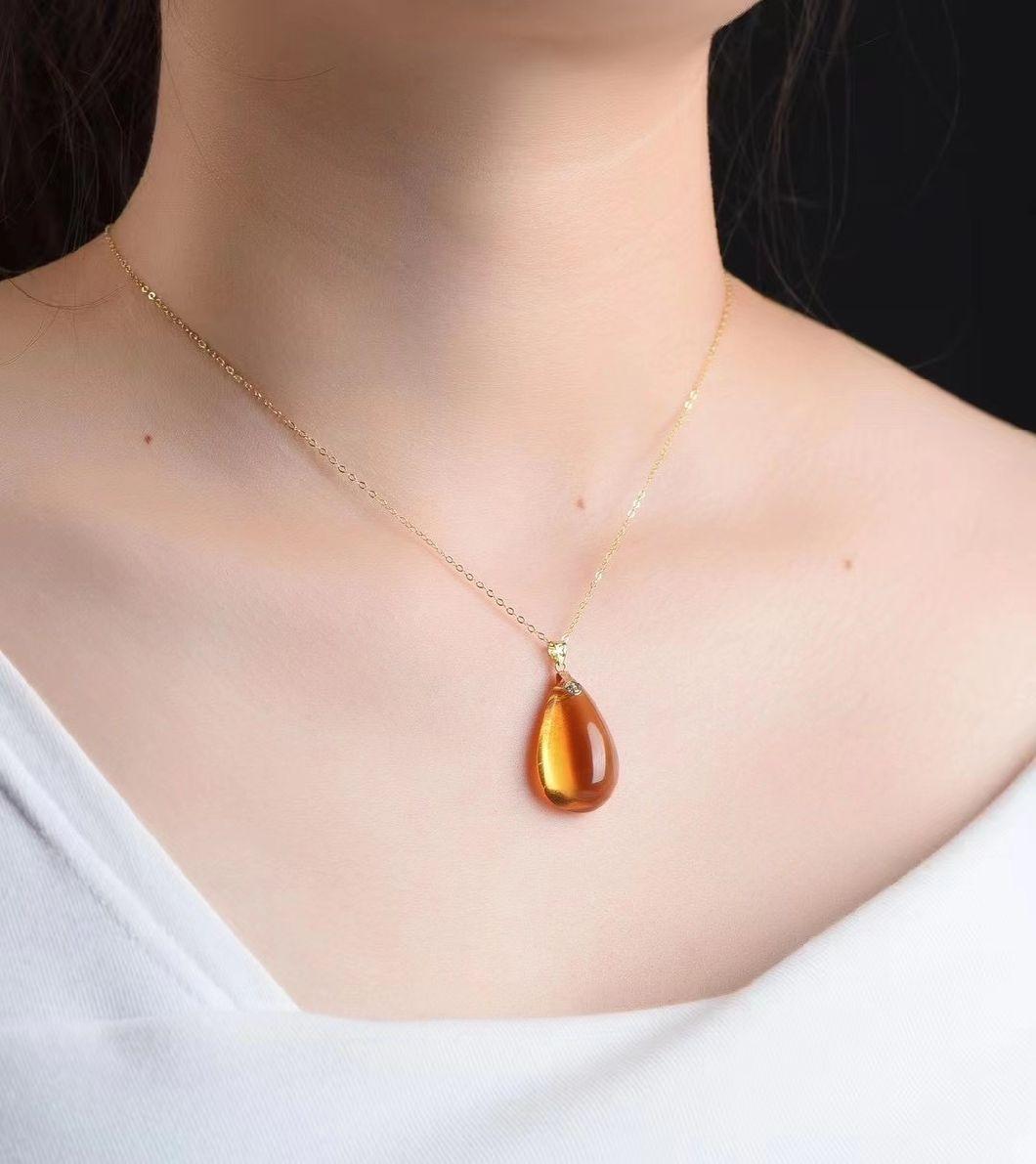 Natural Crystal Pendant Citrine Pendant China Donghai Crystal