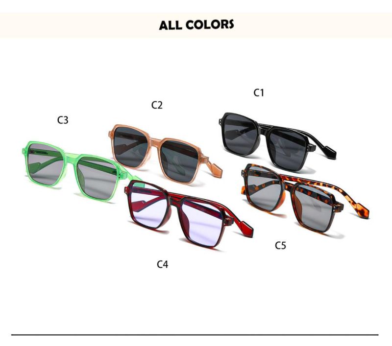 Hot Sale Fashion Shades Square Frame Oversized Sunglasses for Women