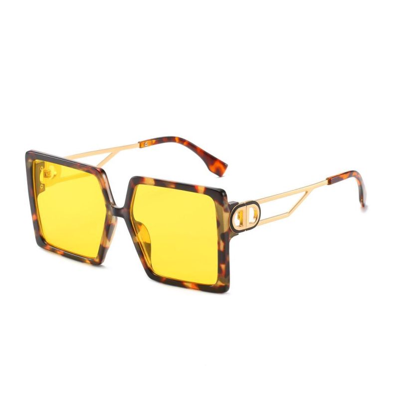2020 No MOQ Women Square Metal Deco Fashion Sunglasses