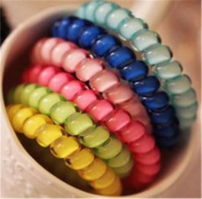 The New Jelly Texture Girl Lady High Quality Telephone Wire Hair Tie Hairband