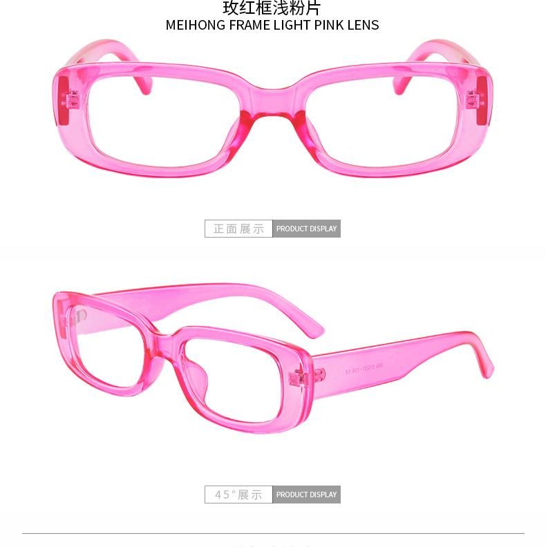 2021 Fashion Newest Custom Logo Popular Orange Pink Gradient Shades Sunglasses UV400 Small Square Women Sun Glasses