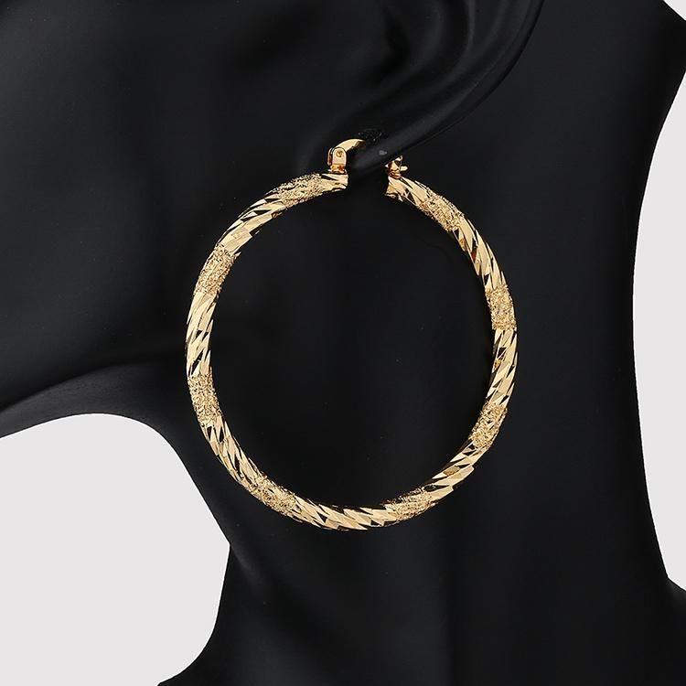 2020 New Design Fashion Women Jewelry Bamboo Gold Plated Hoop Earrings for Women