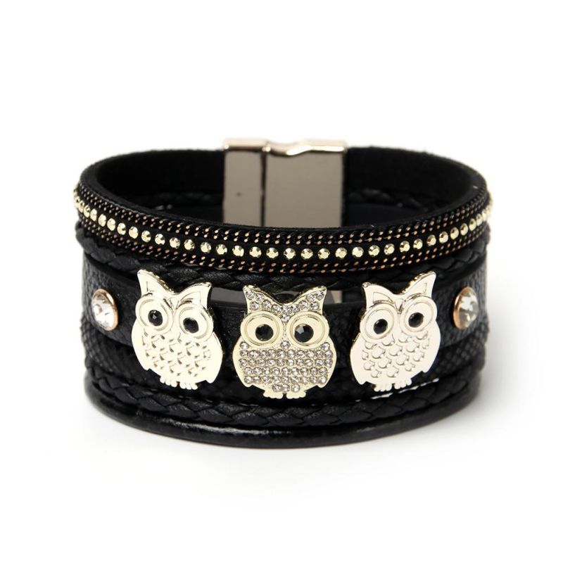 Leather Boho Wrap Around Stacking Bracelet