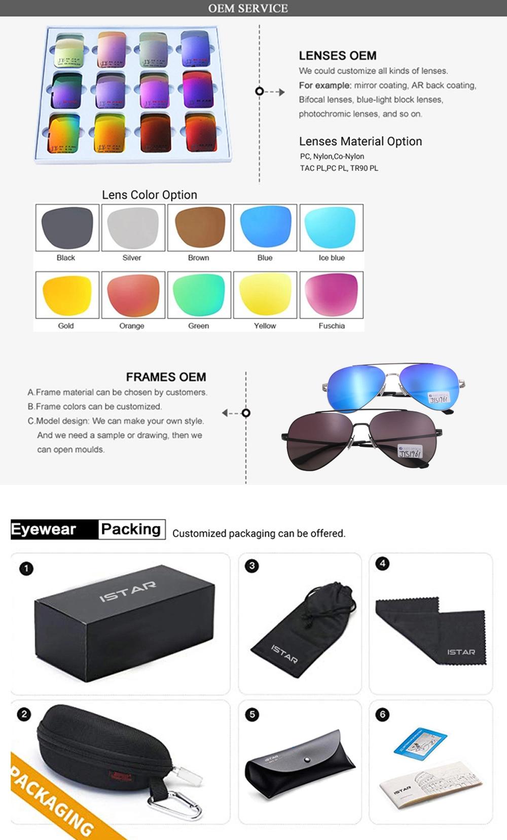 Wholesale Custom Made UV400 Polarized Fashion Women Metal Frame Sunglasses