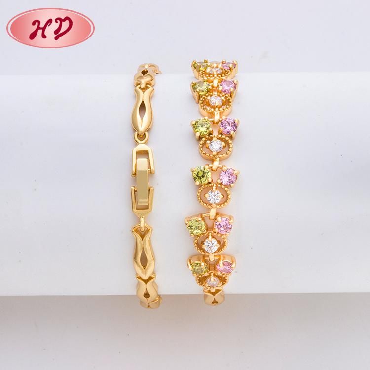 Wholesale Fashion Bangles 18K Gold Plated Charm Bracelet