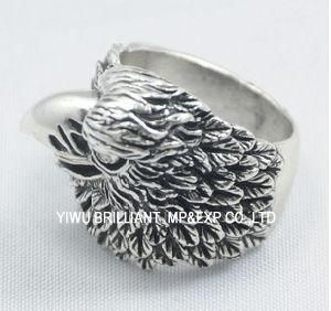 Fashion Diamond Goshawk Desgin Men&prime;s Silver Ring Jewellery (BR-90004)