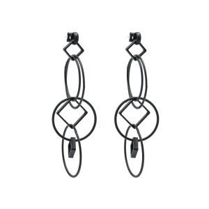 Fashion Accessories Imitation Jewelry Women Fashion Hematite Long Stud Earrings