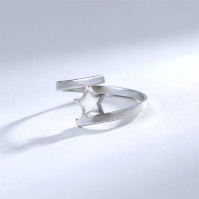 Manufacture New Design Star Shape Stainless Steel Women Rings