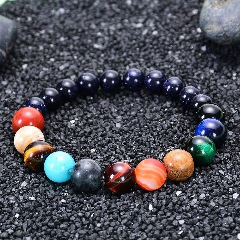 Galaxy Solar System Men Natural Stone Beads Bracelet Fashion Women Jewelry