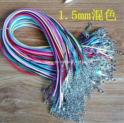 DIY Leather Chains Pendant Charms Findings String Cord 1.5mm
