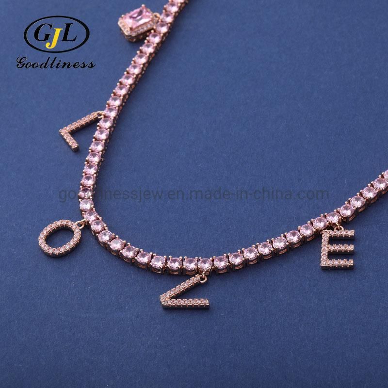 Hip Hop Jewelry Customize Name Plate Necklace for Women