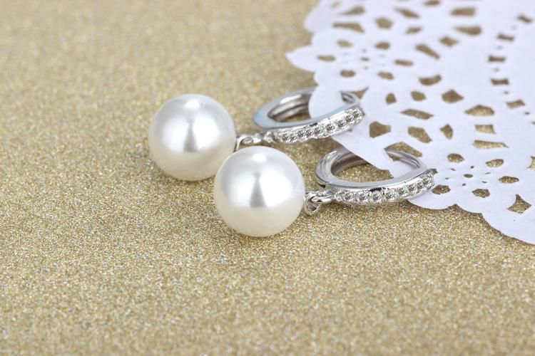 925 Sterling Silver Pearl Dangle Earrings for Women Graceful Accessories Fashion Earring Gift