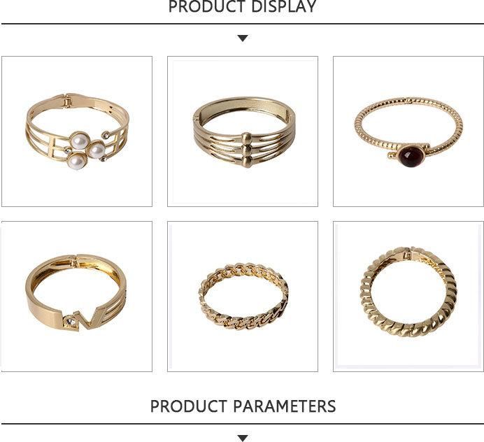 2020 Most Popular Gold Plated Bangle with Plastic Pearl