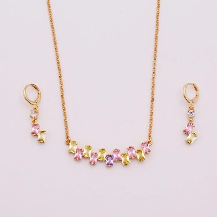 Fashion Necklace Earring 18 K Gold Plated Jewelry Set