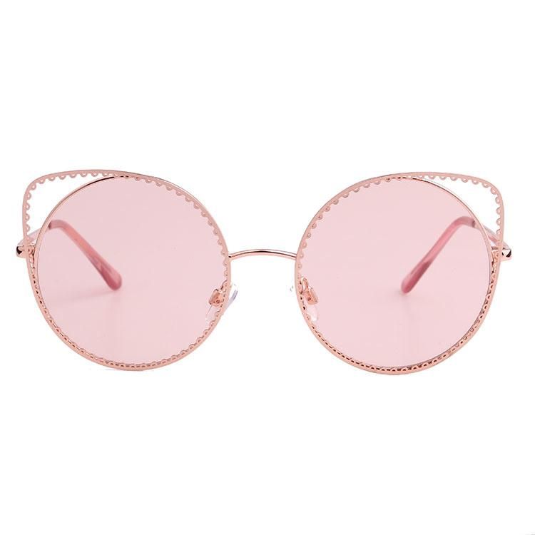 2022 Designed Cateye with Decoration Popular Metal Sunglasses
