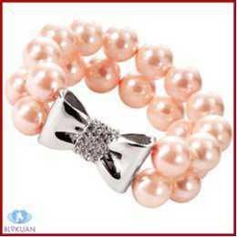 Christmas Gifts Fashion Cute Girls Pink Pearl Bracelets Jewelry