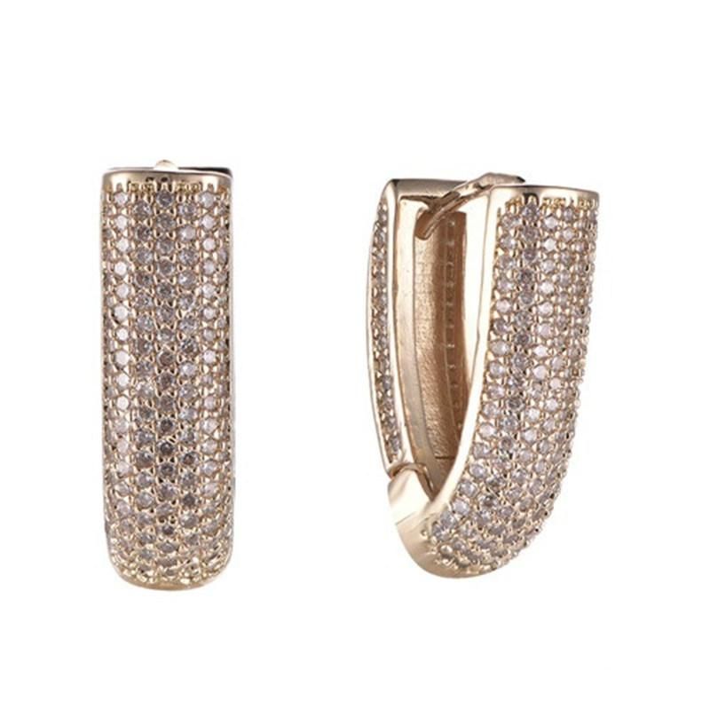 925 Silver Colorful Stone Hoop Earring with Black Plating