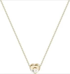 Latest China Stainless Steel Fashion Disc Initial Necklaces for Women Girls