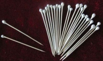 Sliver Head Sewing Pins