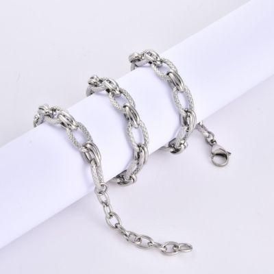 Fashion New Style Handmade Stainless Steel Textured Charm Necklace for Man jewelry Custom