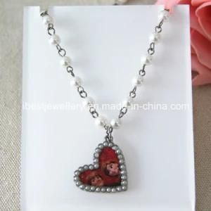 Imitation Jewelry -Frozen Pearl Charm Necklace/Disney Necklace