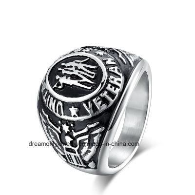 Big Size Exaggerate Black 316L Stainless Steel Ring