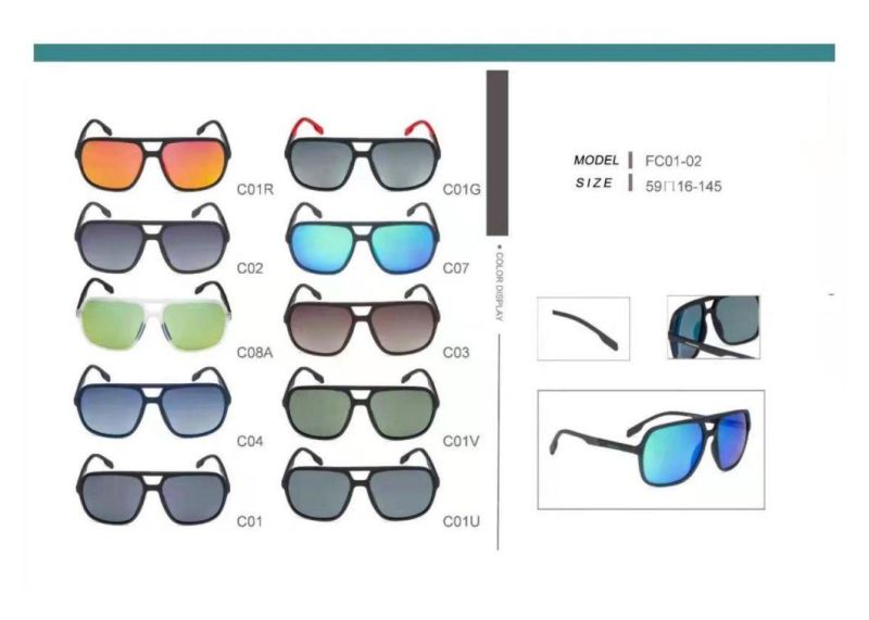 New 2022 Factory Designer Trendy Black Sunglasses UV400 Shades Tr Frame Trendy Sunglasses for Man