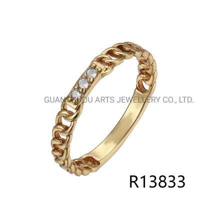 925 Sterling Silver Stackable Chain Link Woman Fashion Ring