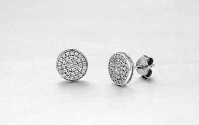 925 Stering Silver Classic Stud Round Earring for Women